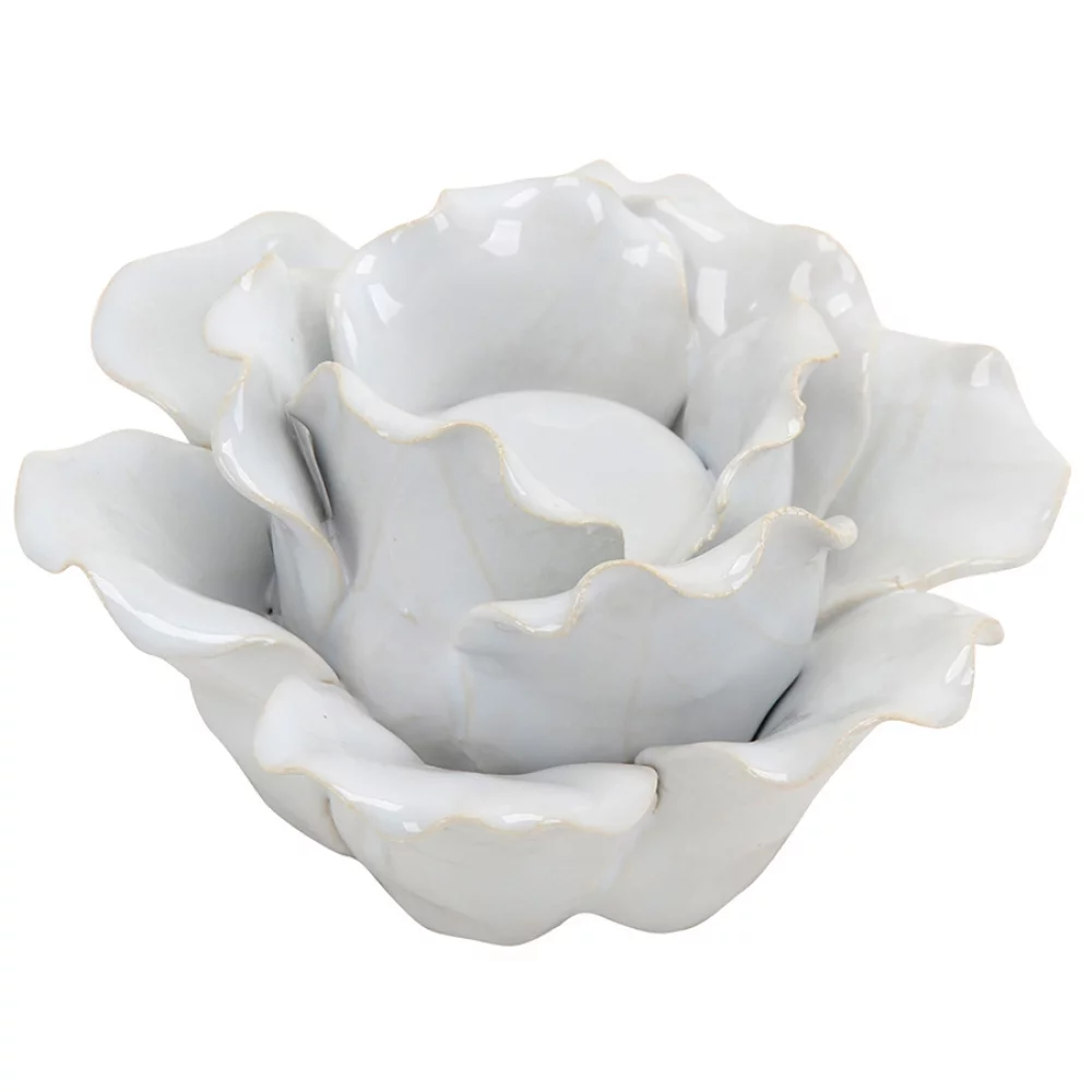 Candelabro 13858-04 Flor Blanca Sbh
