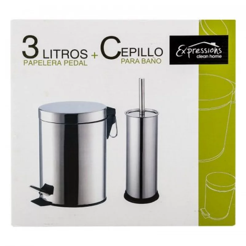 Caneca Expressions Pequenio Plateado 3 Lt Acero Inoxidable 1