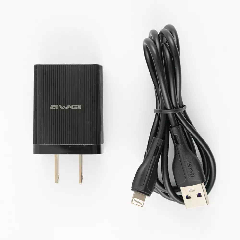 Cargador Dual Blanco Awei Carga Rapida Tipo A 10 W 401 C15L-Usb