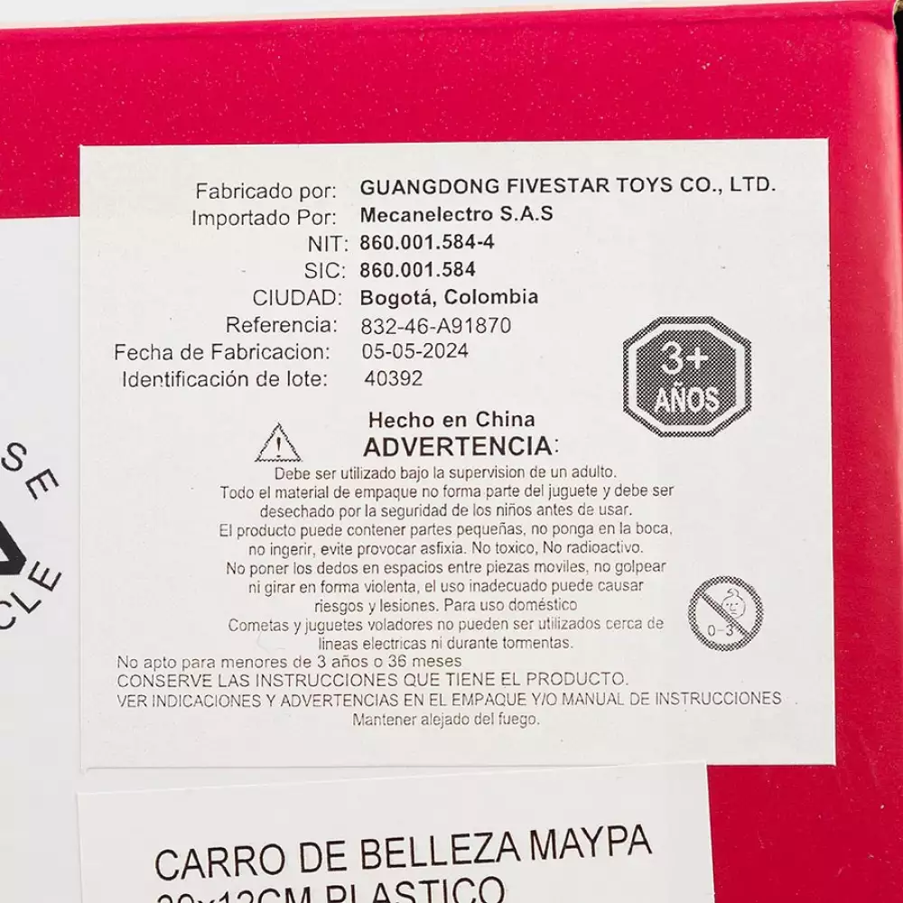 Carro De Belleza Maypa 39X12Cm Plastico