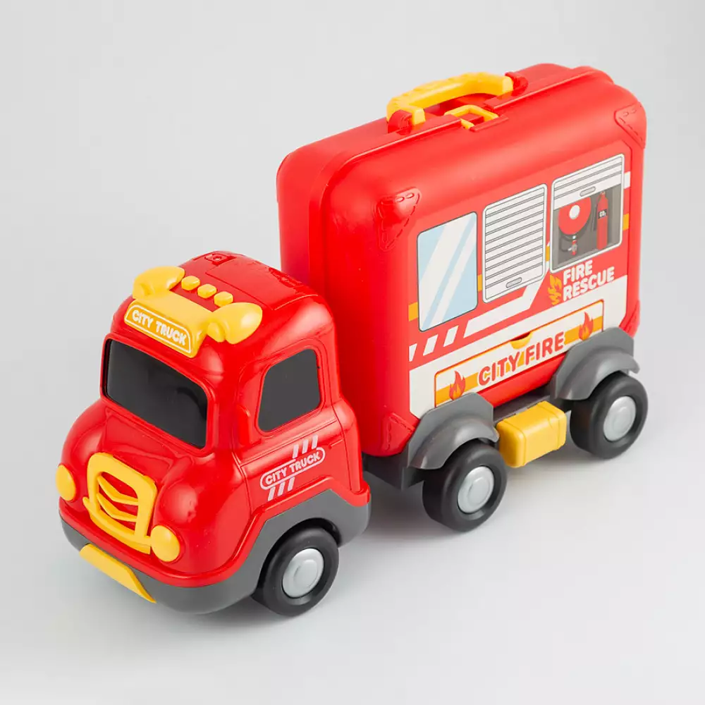 Carro Maypa Bombero Maleta 40X15Cm Rojo Plastico