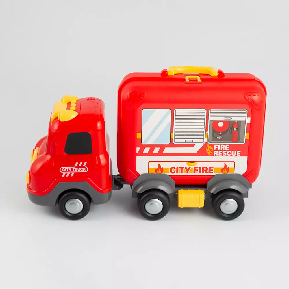 Carro Maypa Bombero Maleta 40X15Cm Rojo Plastico