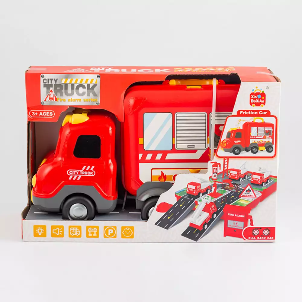 Carro Maypa Bombero Maleta 40X15Cm Rojo Plastico