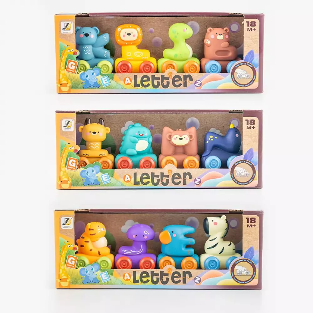 Carro Maypa Letras Animales 27X7Cm Plastico