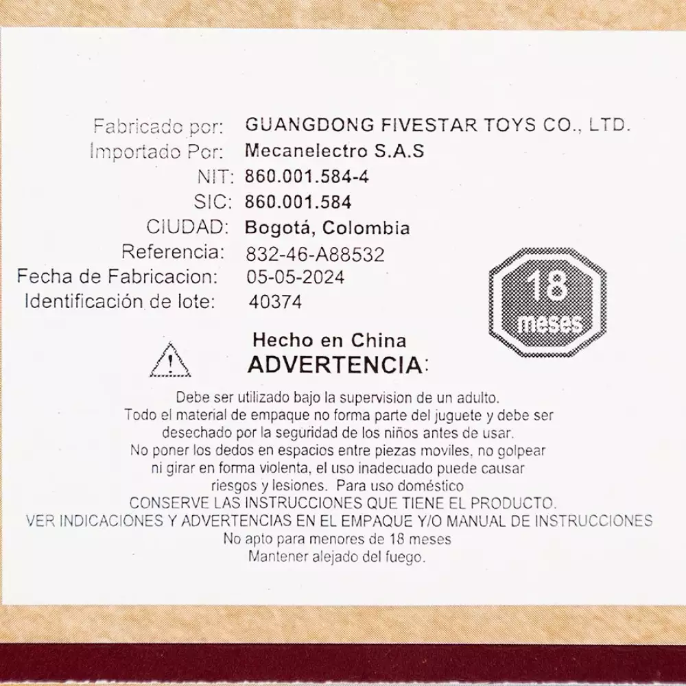 Carro Maypa Letras Animales 27X7Cm Plastico