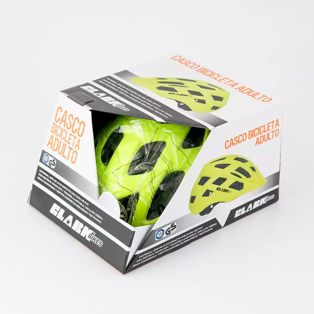 Casco Ciclismo Clark Talla L Unica Amarillo  Polietileno