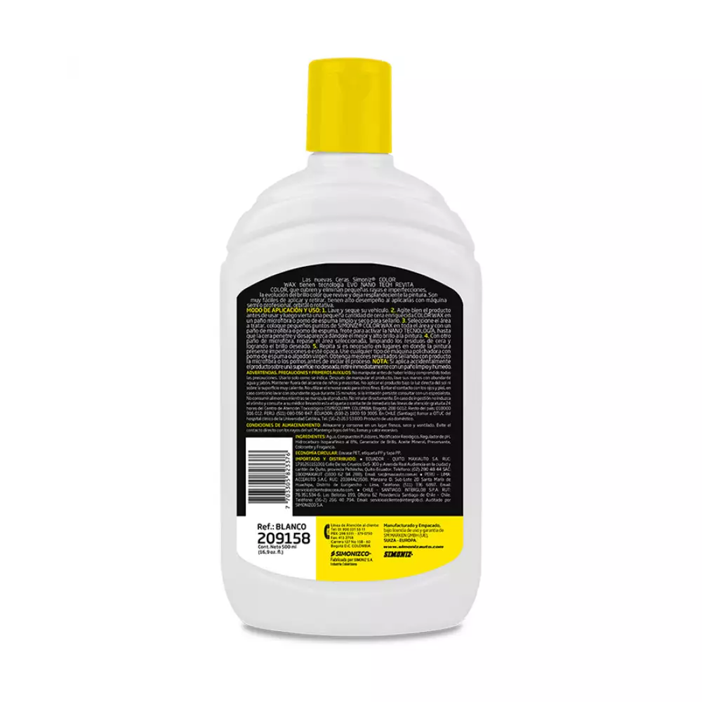 Cera Simoniz Wax Blanco 401 500 Ml 209158