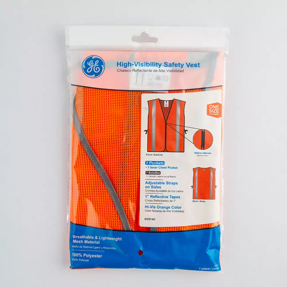 Chaleco Ge Reflectivo Naranja Unica Gv074O