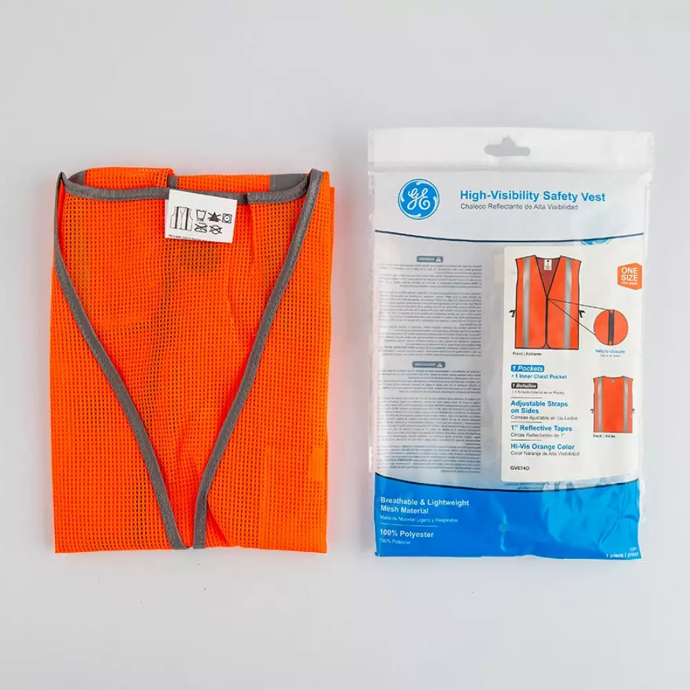 Chaleco Ge Reflectivo Naranja Unica Gv074O