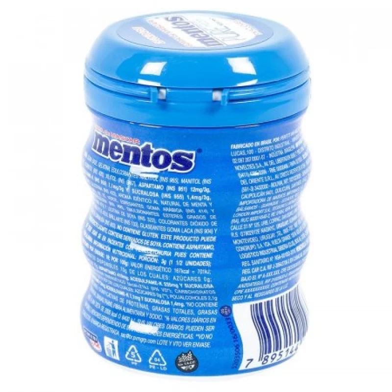 Chiclets De Menta Mentos 56Gr