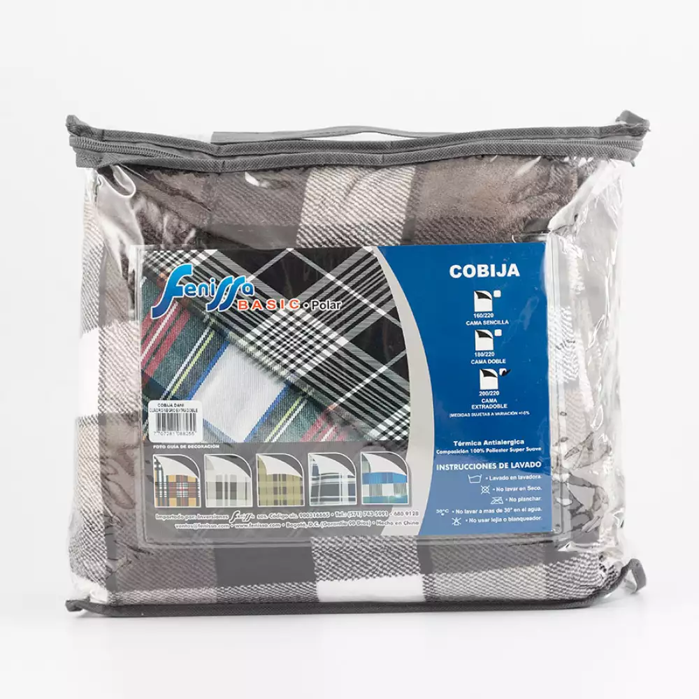 Cobija Dani Fenissa   Queen  Negro  100% Microfibr