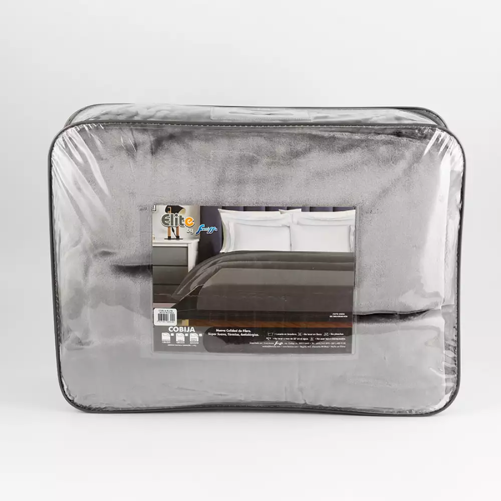 Cobija Fenissa   Queen  Gris  100% Microfibra