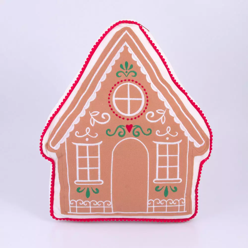 Cojin Miro Christmas Silueta Casa 1X43Cm Natural Poliester 831-