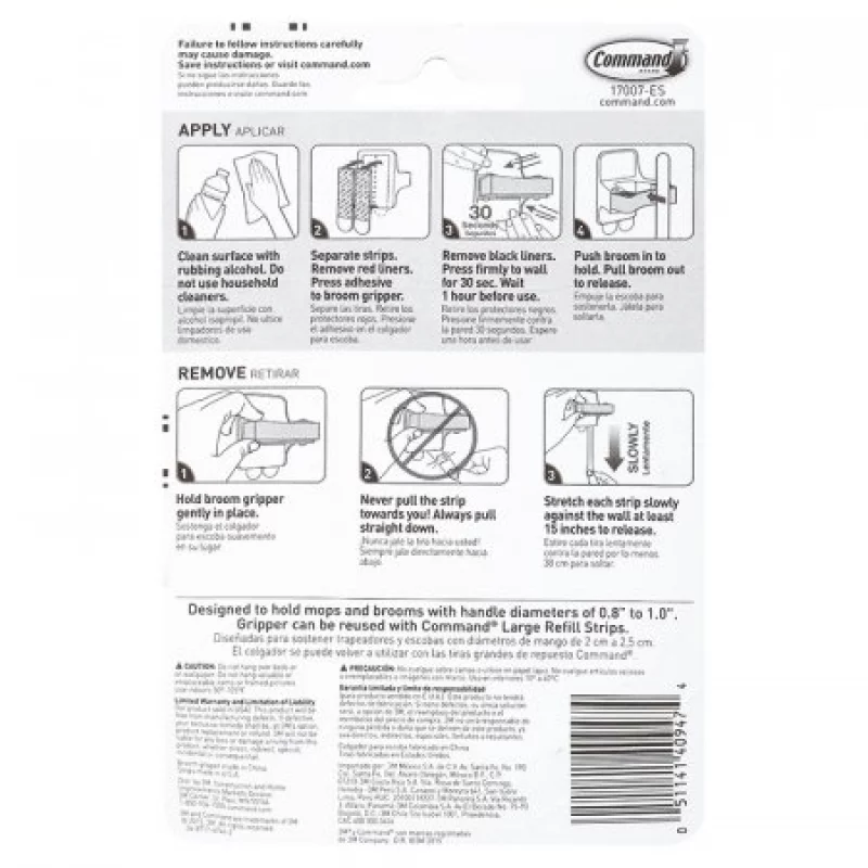 Colgador Para Escoba Command Blanco