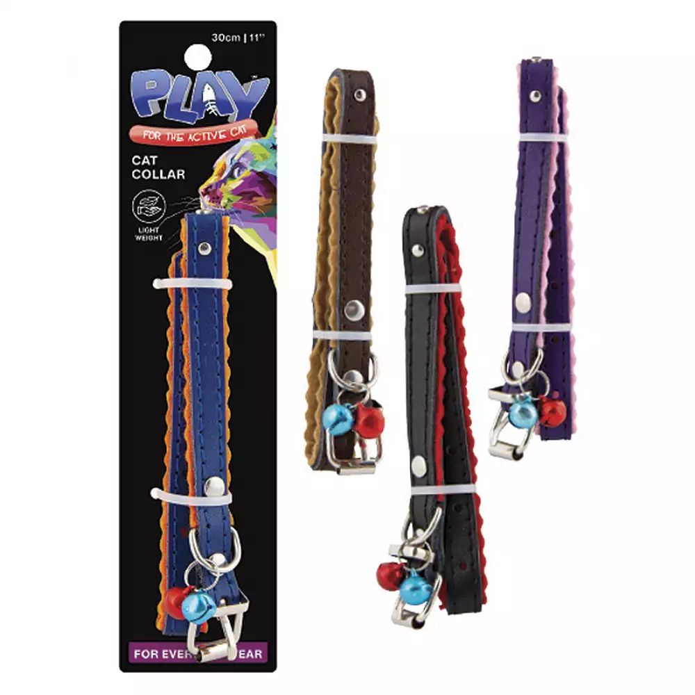 Collar  gato play pg0086 31 cm surtido cascabel