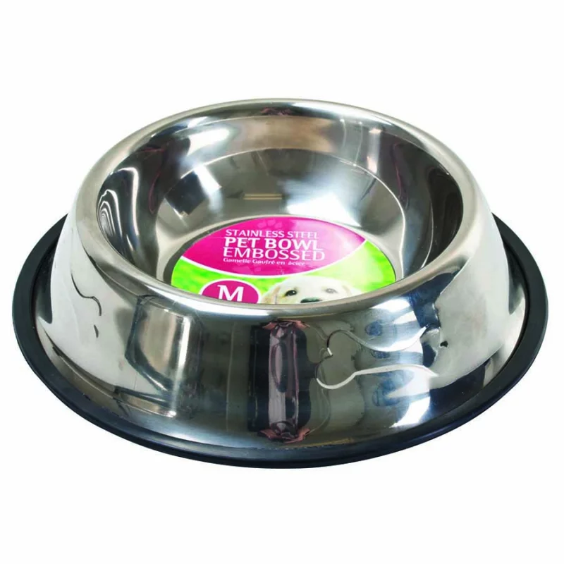 Comedero Perro 350 Ml Acero Inox Pf0409