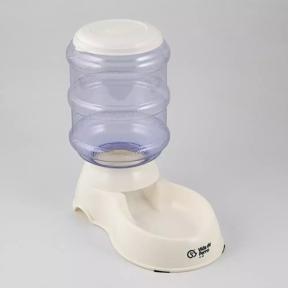 Comedero Y Bebedero Vida De Perro Mediano Blanco Plastico Vdp-1