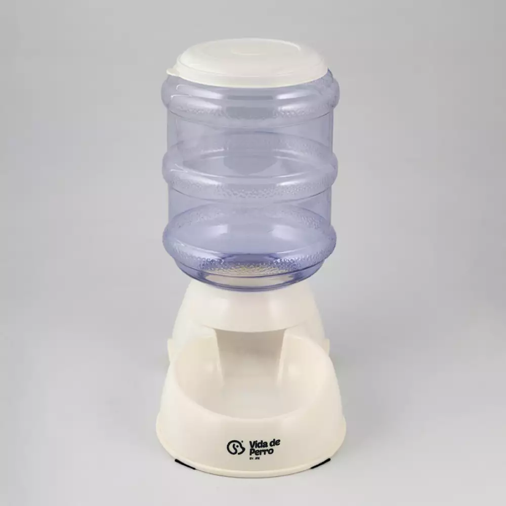 Comedero Y Bebedero Vida De Perro Mediano Blanco Plastico Vdp-1