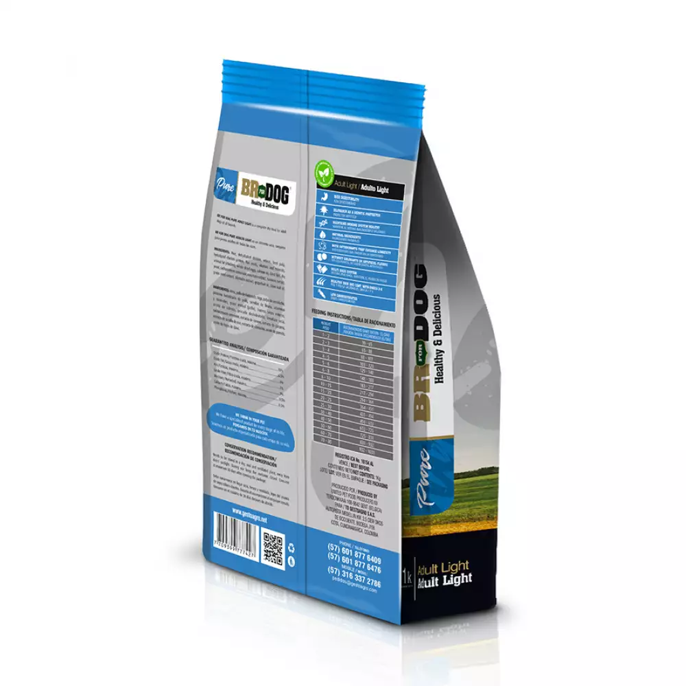 Concentrado perro br for dog pure adulto Light 1 kg