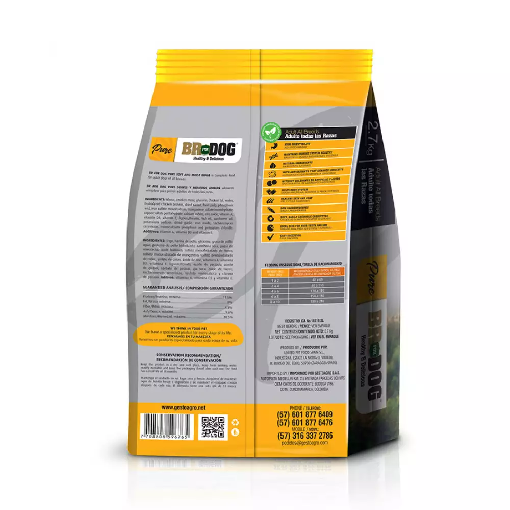 Concentrado perro br for dog pure Soft 2.7 kg 3002