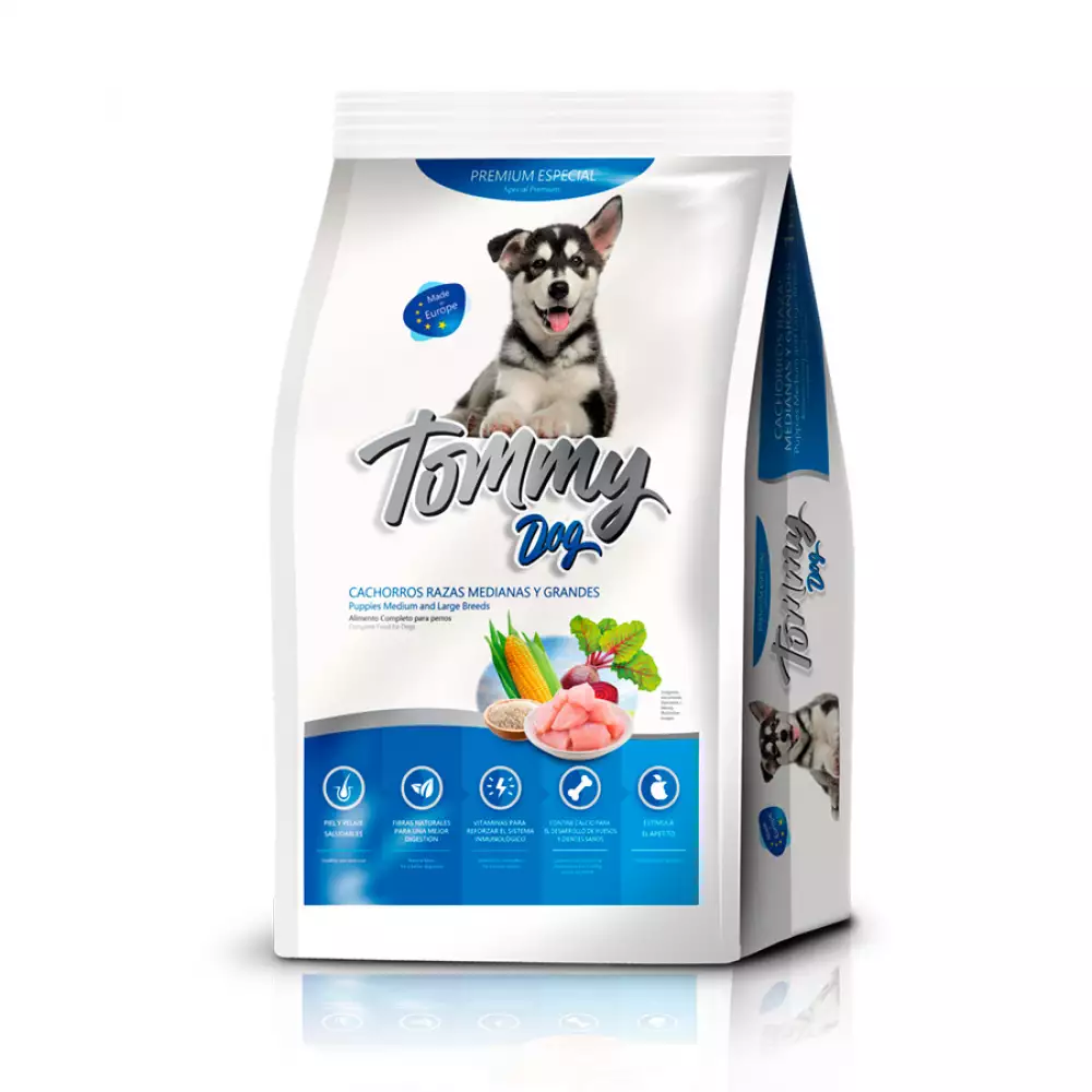 Concentrado Perro Tommy Dogs Puppy Raza Mediana - Grande 1 Kg 3002