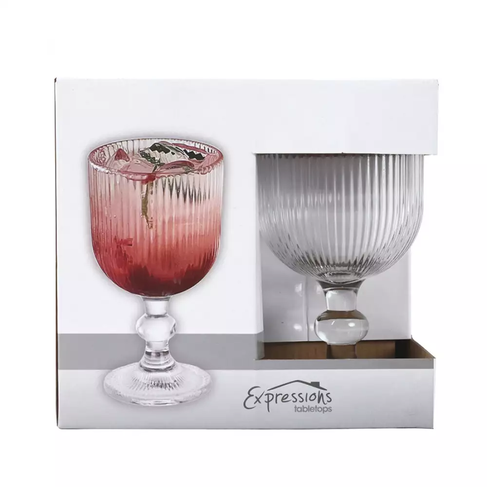 Copa Expressions Siena 12Cm Transparente 350 Ml 4 Pz Vidrio F225