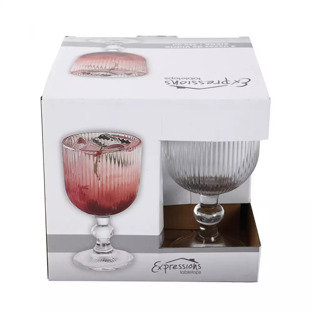 Copa Expressions Siena 12Cm Transparente 350 Ml 4 Pz Vidrio F225