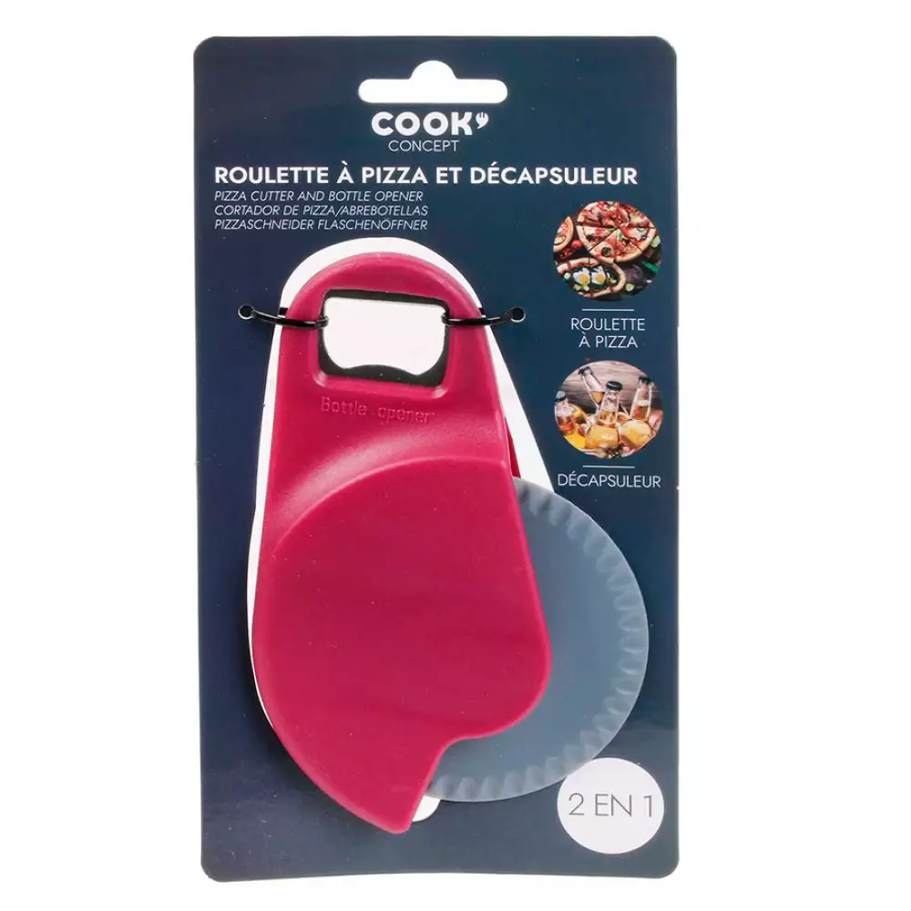 Cortador + Destapado Cook Concept Pizza Plastico Ku646