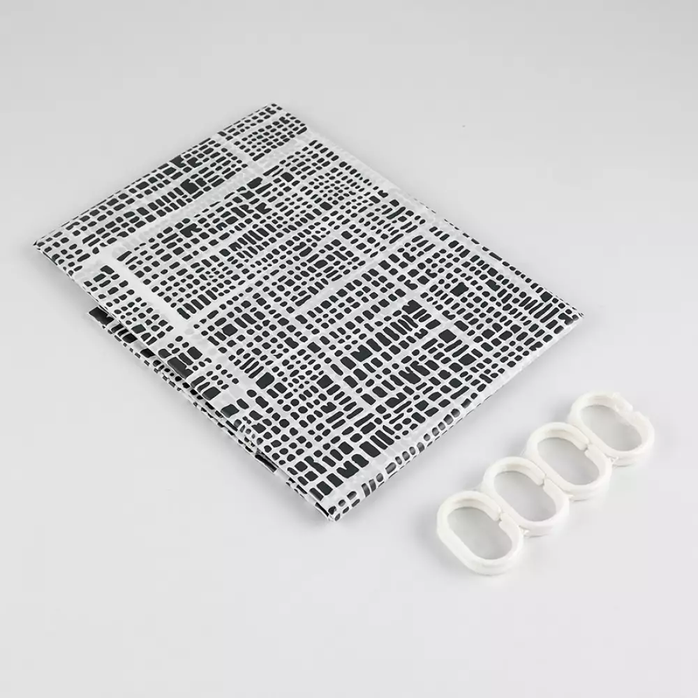 Cortina Bano Bathroom Solutions 2X38Cm Blanco Plastico