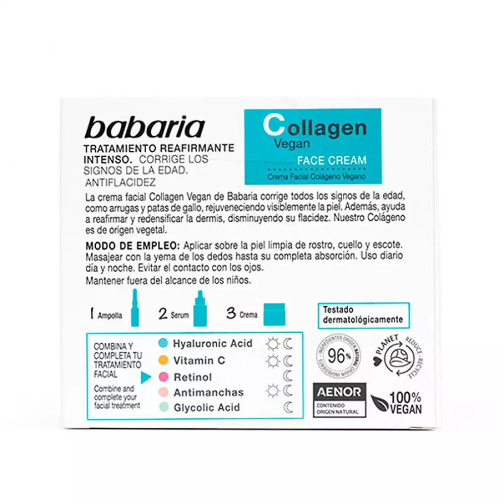 Crema Facial Babaria 32021 Colageno  50 Ml  Verde
