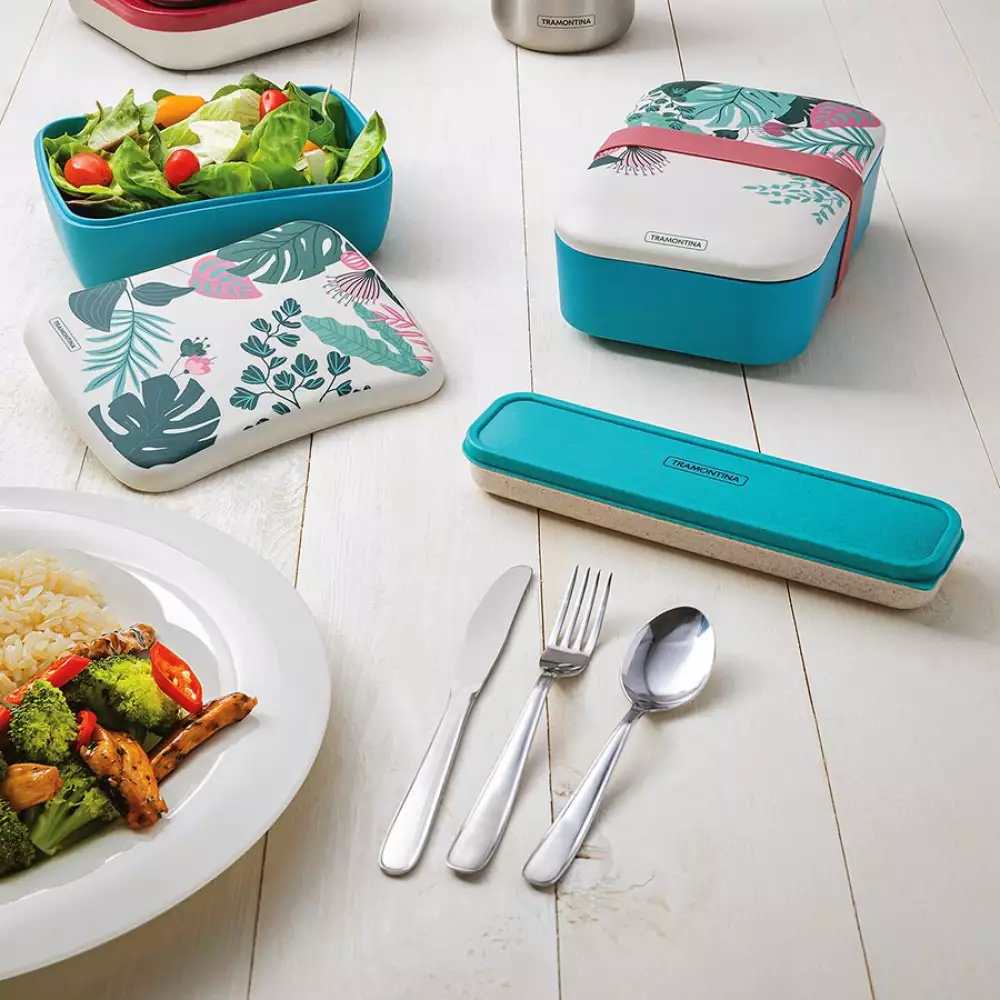 Cubiertos + Estuche Tramontina By Me Verde 4 Pz Acero 6122900