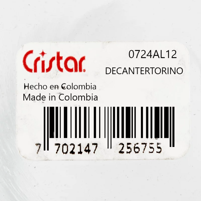Decanter cristar 0724al12 1lt en vidrio