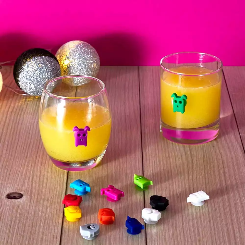 Decorador Pickanddrink Kb5265 Setx12 Para Vasos En Silicona Surtid