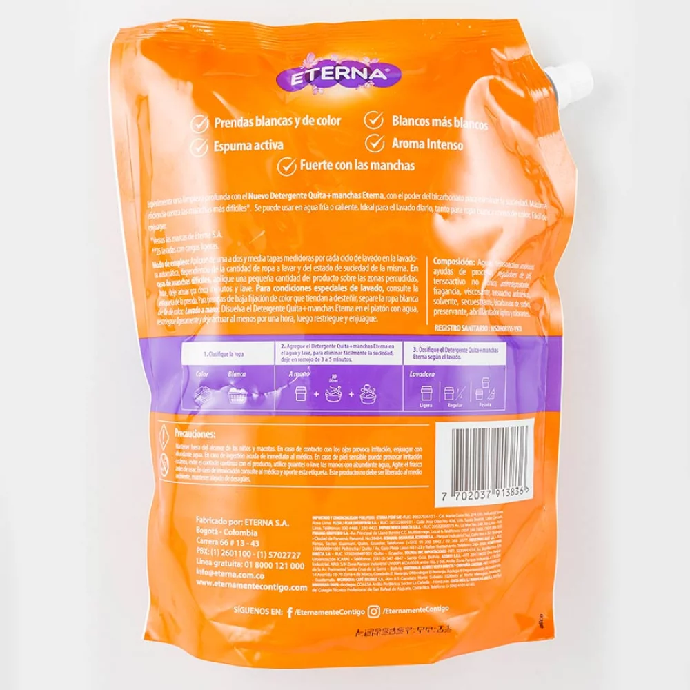 Detergente Eterna 471000306 Liquido Bicarbonato Doypack