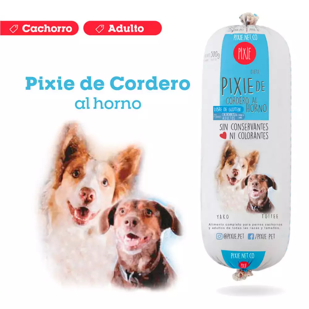 Dieta cordero al horno pixie perro 500 gr