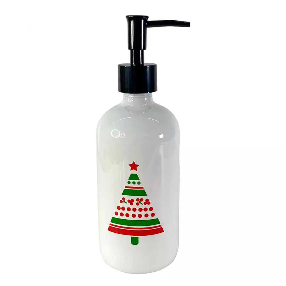Dispensador De Jabon navideño arbol Santini 500ml Blanco
