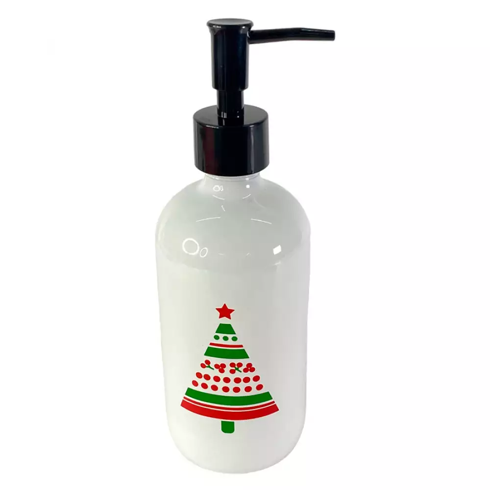 Dispensador De Jabon navideño arbol Santini 500ml Blanco