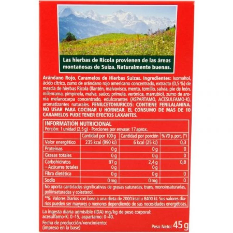 Dulces Ricola 28 Gr Cereza 0009272