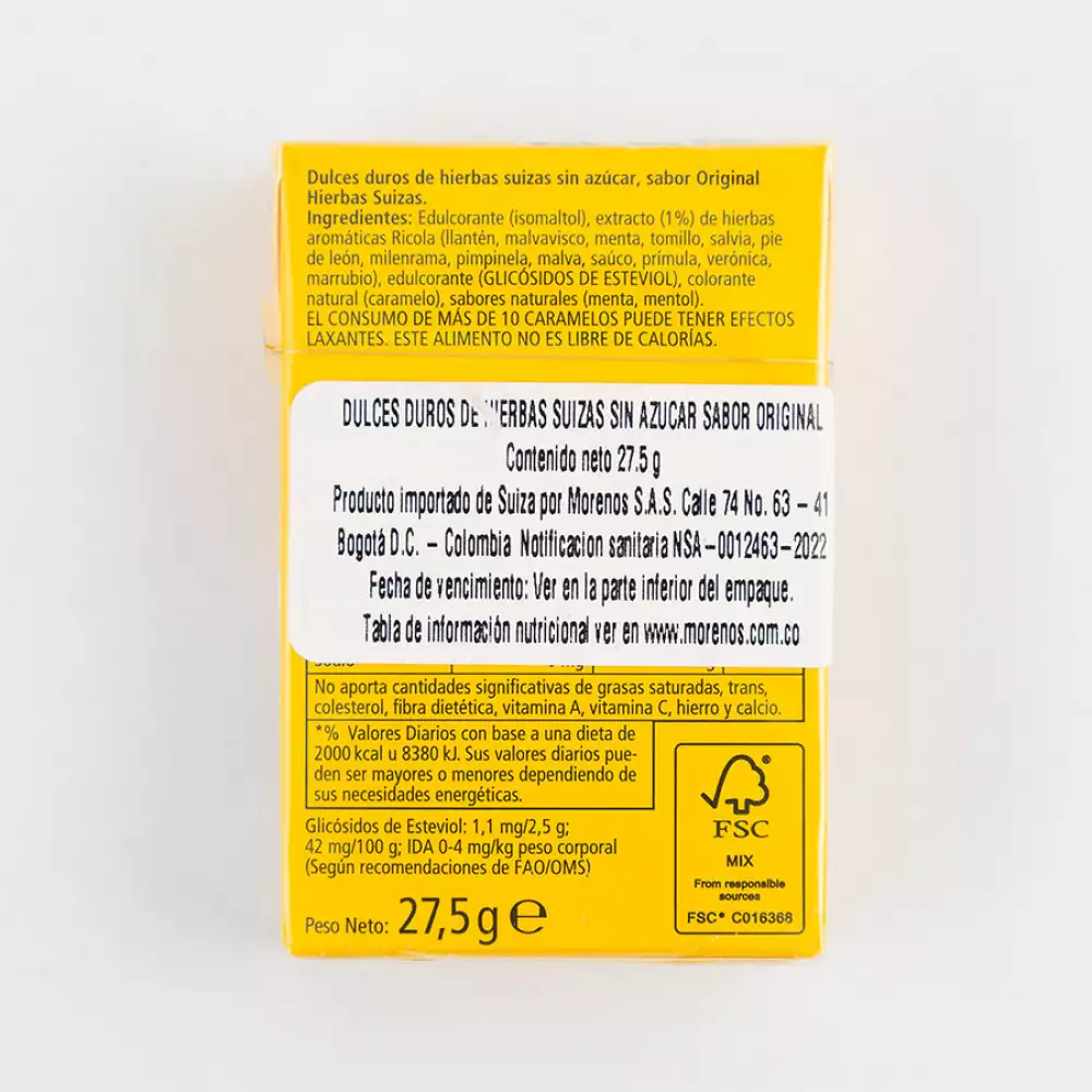 Dulces Ricola Original 28 Gr Natural 9273