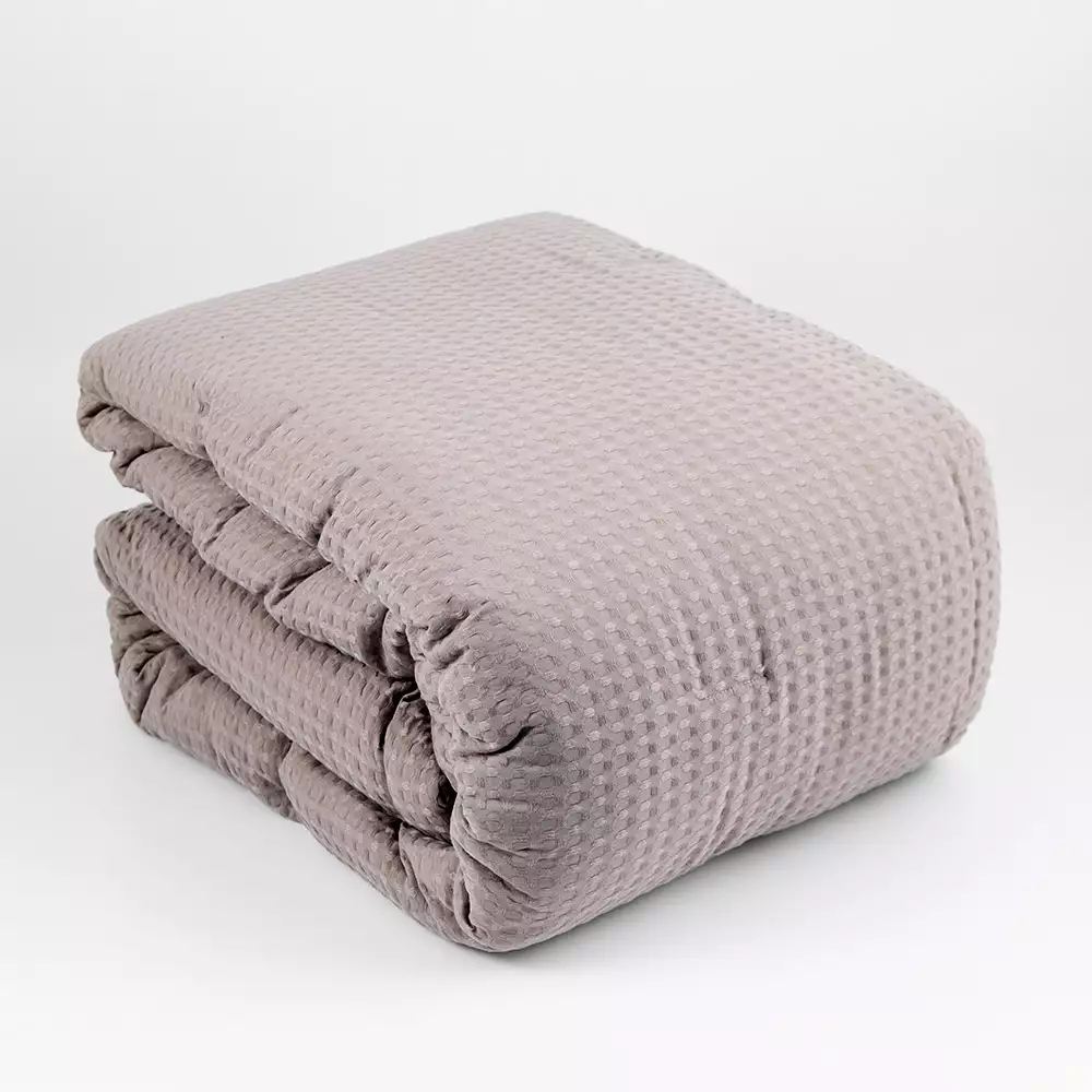 Edredon Expressions Queen 190X160Cm Gris Oscuro Poliester