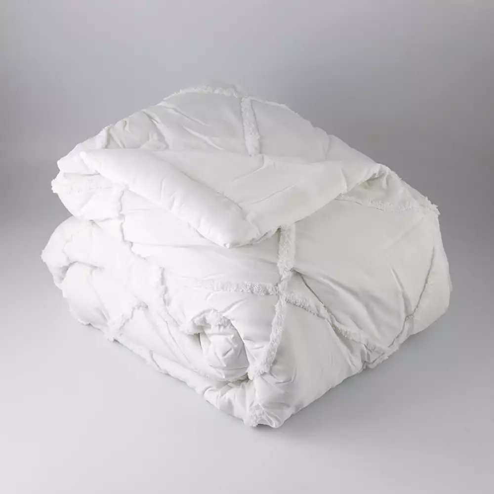 Edredon Expressions Selina Diamond Queen Blanco 100% Poliester Cs