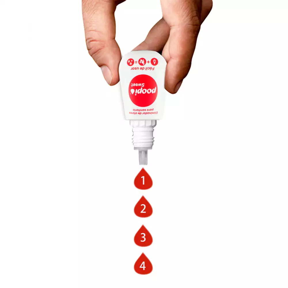 Eliminador De Olores Para El Sanitario Sweet Poopi-Rojo