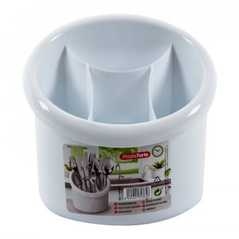 Escurridor plasticforte 16x16x14cm gris plata plastico 1160612