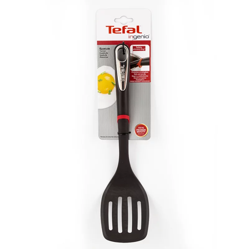 Espátula Tefal Ranurada En Nylon Negro Ingenio 2100087321