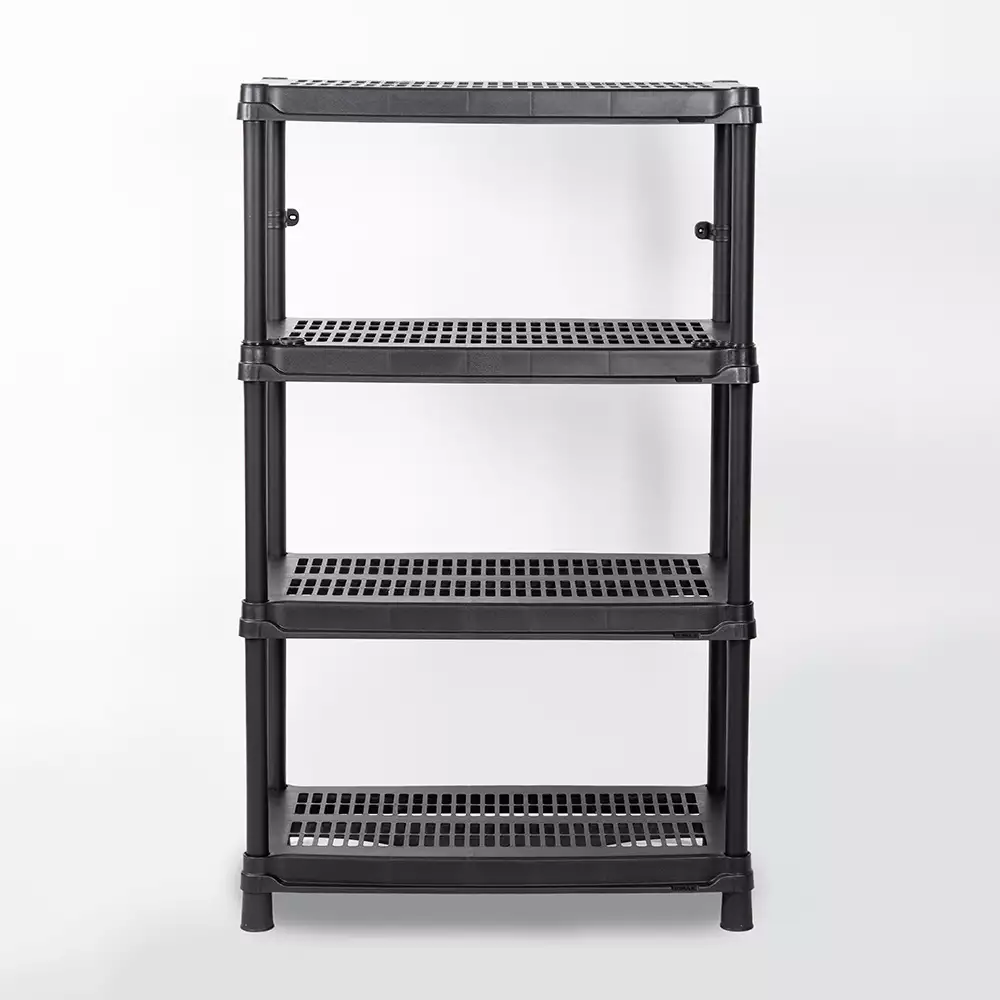 Estanteria Rimax 4 Niveles Ventilada 90X145X45Cm Negro Plastic