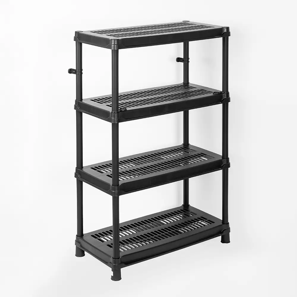 Estanteria Rimax 4 Niveles Ventilada 90X145X45Cm Negro Plastic
