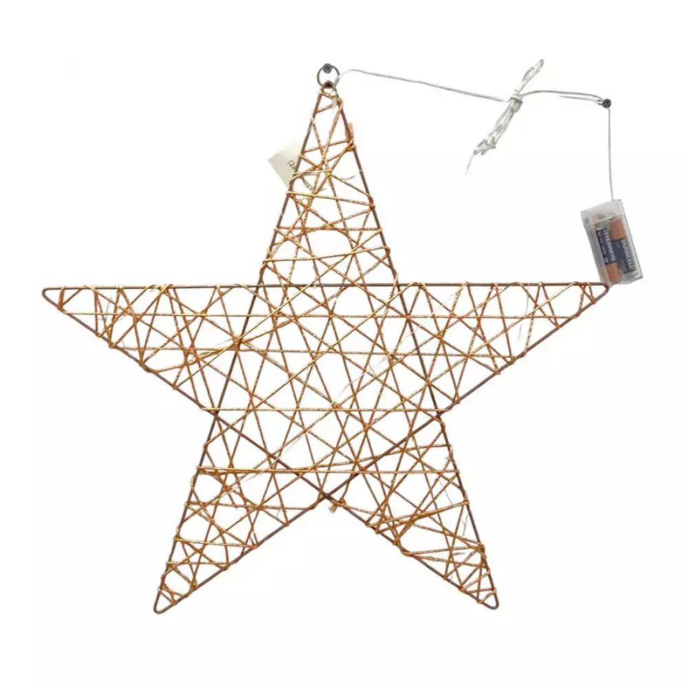 Estrella C/Luz Nav Oro Rosa 50X50X0Cm Santini 120-2000155