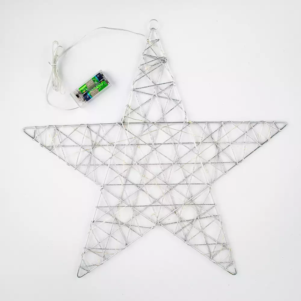 Estrella Navideña con Luz Led 50x50cm