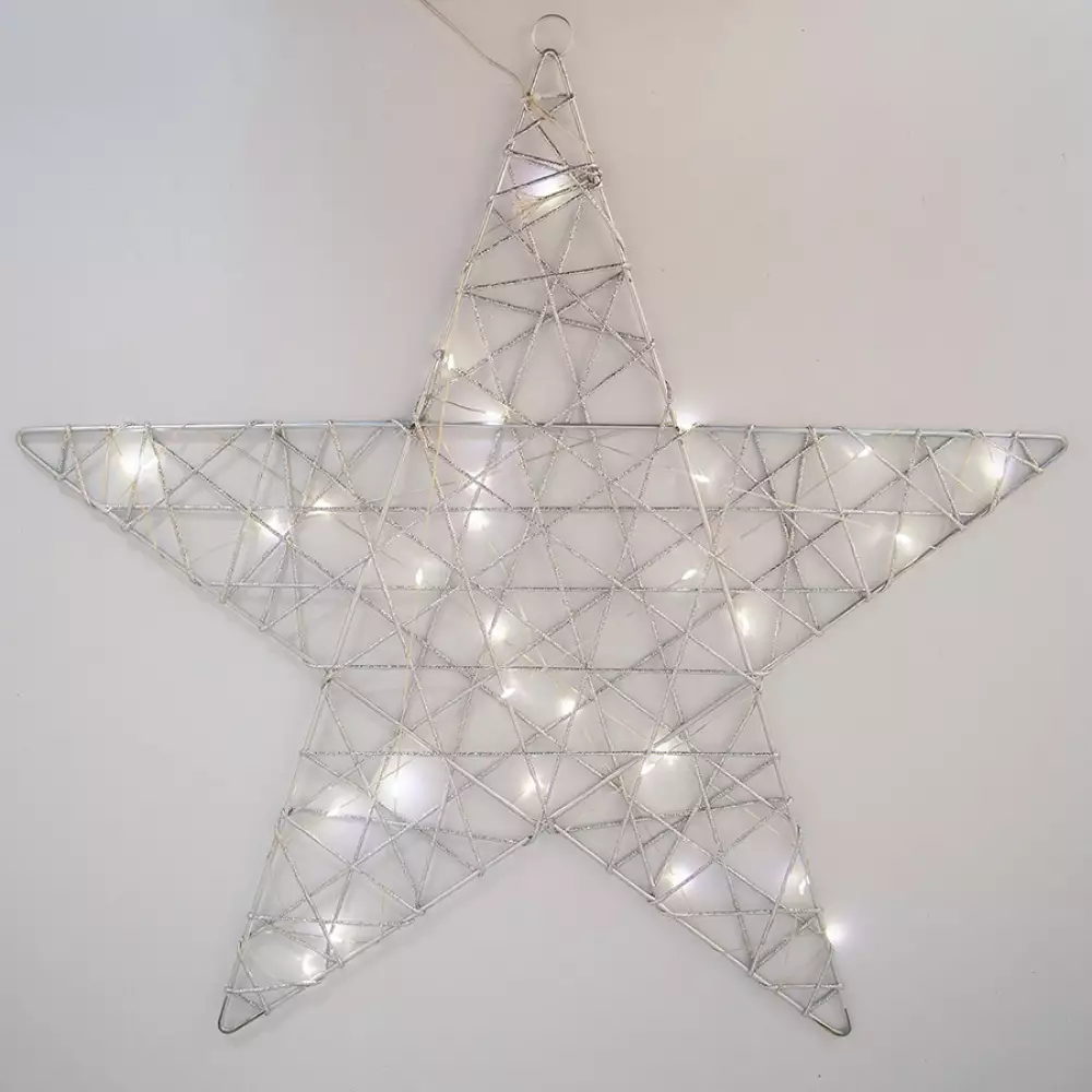 Estrella Navideña con Luz Led 50x50cm