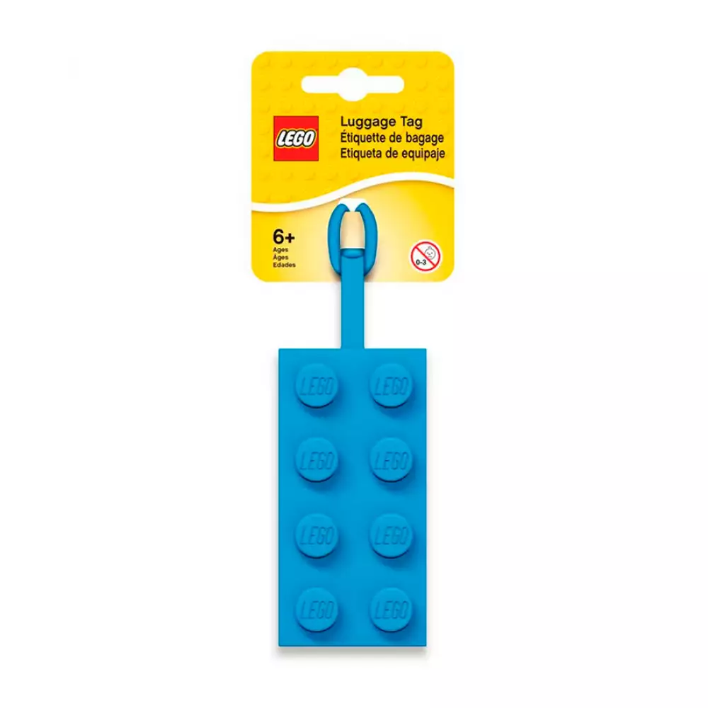 Etiqueta De Maleta Iconic 2X4 Azul Lego 3X7Xcm Toybuisan1007